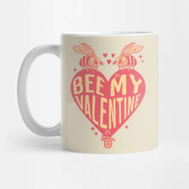 Bee My Valentine - Cute Bee Design for Valentine's Day by OrangeMonkeyArt